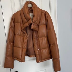 Abercrombie & Fitch Mini Brown Puffer Jacket